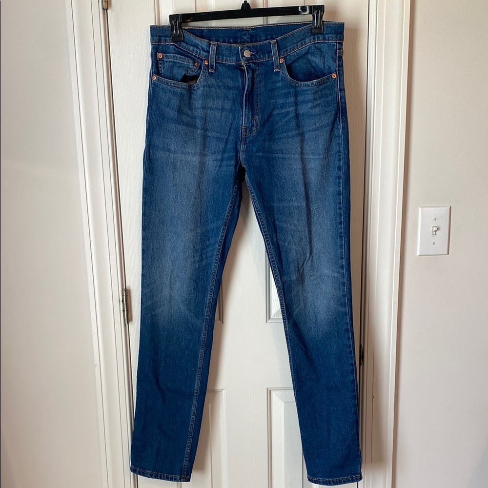 Levi's Blue Straight 511 Jeans with Classic Indigo Wash 34 x 34